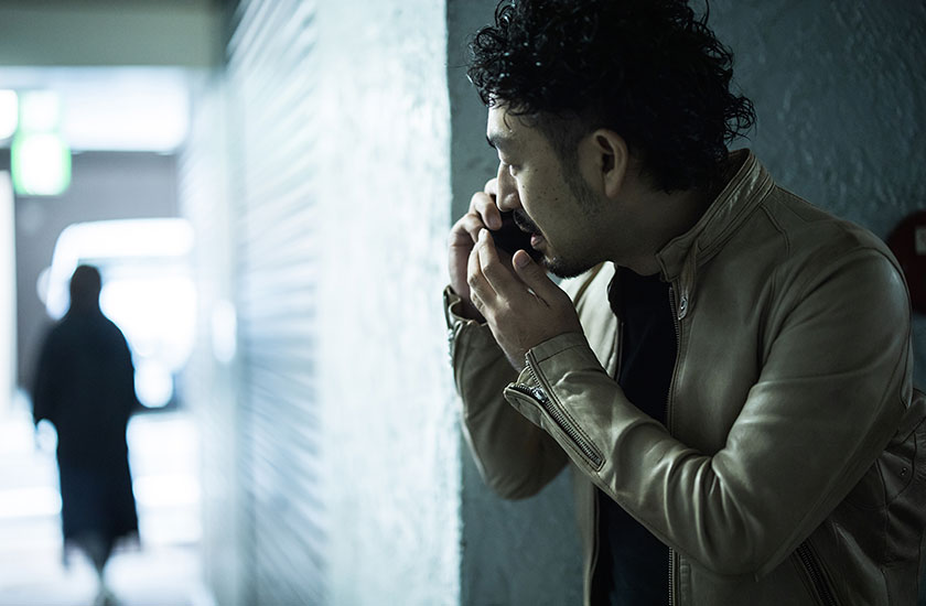 浮気調査中の探偵