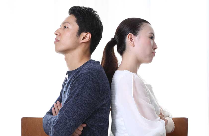 配偶者への不満がある妻