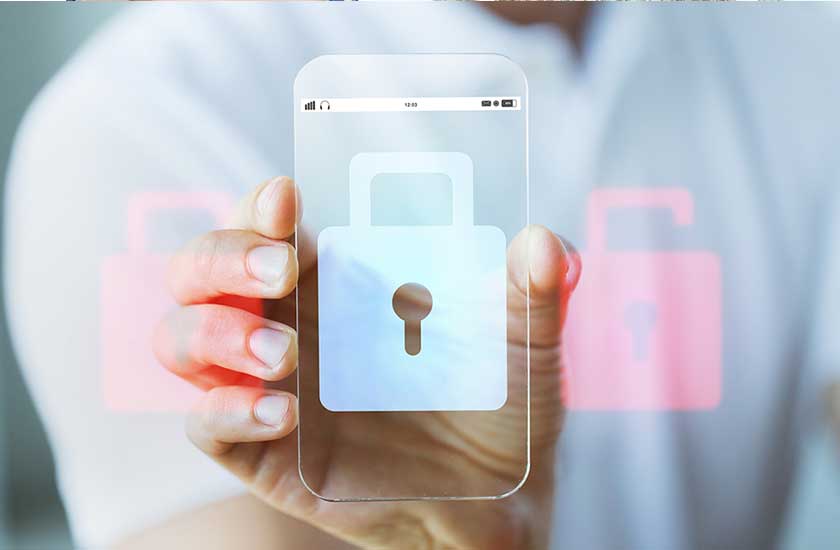 ロックパターンが変わったスマートフォン