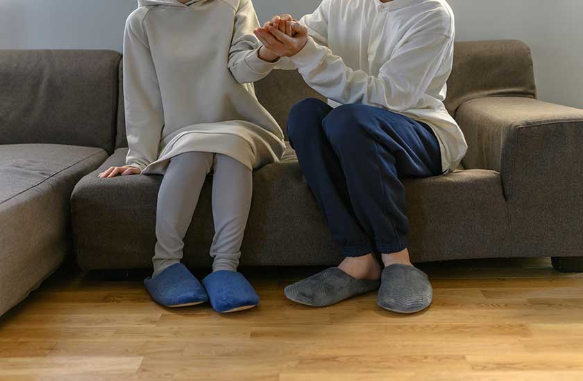 再発防止のためにコミュニケーションをとる夫婦