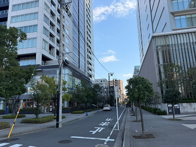 「ヤマザキデイリーストア」の脇道を進みます。