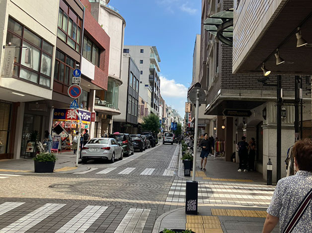 スギ薬局の看板が見えてくるまで直進。